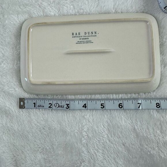 Rae Dunn Artisian Collection Spread Typography Butter Dish Shabby Chic Cottage - Picture 6 of 9